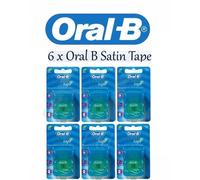 6 x Oral B Satin Tape Mint 25 m/27 yd, Mint Dental Tape Comfort Grip New