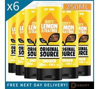 6 x ORIGINAL SOURCE MOISTURISING SHOWER BODY WASH ZESTY LEMON & TEA TREE 250ML