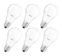 6 x Osram LED A60 Bulb 10W=75W E27 Matt Neutral White 4000K Recycled Plastic