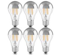 6 x Osram LED Bulb Mirror Headlamp 7W ~ 60W E27 Silver Warm White 2700K [EEK: F]