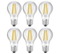 6 X Osram LED Filament A60 Bulb 5W=75W E27 Clear Warm 3000K Ultra Efficient [EEK: A]