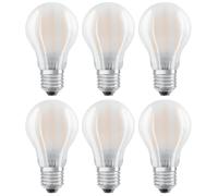 6 X Osram LED Filament Bulb Shape A60 4W = 40W E27 Matt 470Lm Cool White 4000K