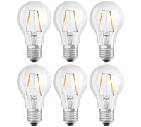 6 X Osram LED Filament Bulbs 2,2W=25W E27 Clear 250lm Warm White 2700K Dimmable [EEK: E]
