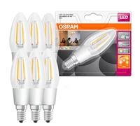 6 X Osram LED Filament Candle 5W=40W E14 Klar Warm Glowdim 2200K-2700K Dimmable [EEK: E]