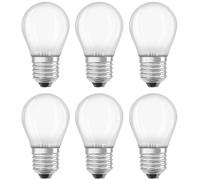 6 x Osram LED Filament Drop 4W = 40W E27 Matte 470lm Neutral White 4000K [EEK: E]