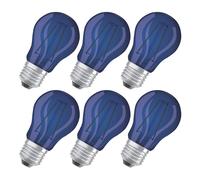 6 x Osram LED Filament Illuminant Drops Colourful 1,6W=15W E27 Decor Ball Blue