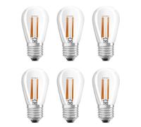 6 x Osram LED Filament Mini Edison ST45 4.8W E27 Clear Extra Warm White DIMMABLE [EEK: G]