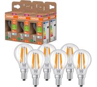 6 x Osram LED Filament P45 Drop 2.2W=40W E14 Clear 470lm Neutral White 4000K