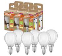 6 X Osram LED Filament P45 Drop 2.5W =40W E14 Matt Warm 2700K Ultra Efficient [EEK: B]