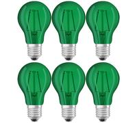 6 X Osram LED Illuminant Star Classic A Decor Bulb 1,6W E27 136lm 7500K Green