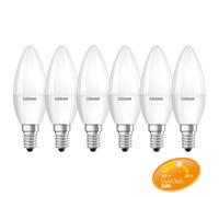 6 x Osram LED Lamp Candles 5.5W = 40W E14 Matte Duo Click DIMMABLE per Switch [EEK: G]