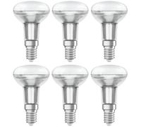 6 X Osram LED Star Glass Reflector R50 1,5W=25W E14 Mat 110lm Warm White 2700K [EEK: F]