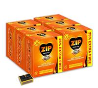 6 X Packs of 20 ZIP Fast & Clean Wrapped Firelighters for Open Fires, BBQs, Stoves, Chimineas & Tigerbox Safety Matches