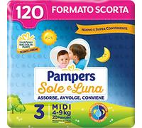 6 x Pampers Baby Nappies Size 3 Midi Sun and Moon Child Size third