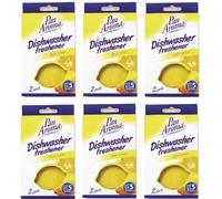 6 x Pan Aroma Dishwasher Freshener Lemon Scent 2 Per Pack