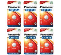 6 x Panasonic CR1616 Lithium Batteries 3V Coin Cell - DL1616 CR1616 BR1616 1616