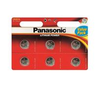 6 x Panasonic CR2016 3V Lithium Coin Cell Battery 2016