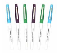 6 x Paper Mate Flair Felt Tip Pen | 1.2mm Bold Tip Nib - Quick-Drying, Smudge & Smear Resistant | Perfect for Writing & Colouring | Blue, Green & Purple Colour Ink - Loose in Plain Packaging