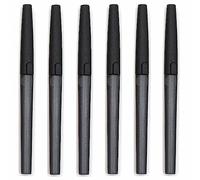 6 x Paper Mate Flair Metallic Felt Tip Pens | Quick-Drying, Smear & Fade Resistant Glittery Ink that Shines | 0.7mm Medium Point Tip | Silver Colour Ink, Loose in Plain Packaging