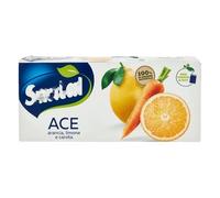6 x Parmalat Senttal Succo di Frutta Ace Flavour Orange, Carrot and Lemon Fruit Juice Zero Sugar Additive Refreshing Refreshing Drink Brik 3 x 200 ml
