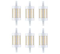 6 x Paulmann LED 78mm Rod Shape 9W = 69W R7s 950lm Warm White 2700K DIMMABLE [EEK: F]