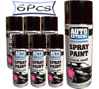 (6 X Pcs) Best Rapide Ax Black Matt Car Paint Sprays 400ML