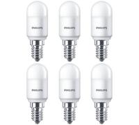 6 x Philips LED Bulb T25 Tube 3.2W = 25W E14 Matte 250lm Warm White 2700K [EEK: G]
