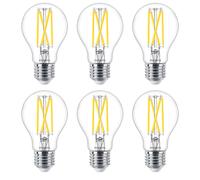 6 x Philips LED Filament A60 Bulb 5.9W=60W E27 WarmGlow 2200K-2700K Dimmable