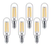 6 X Philips LED Filament T25 Tube 4.5W =40W E14 Clear 470Lm Warm White 2700K