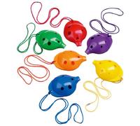 6 x Plastic OCARINAS (6-hole)