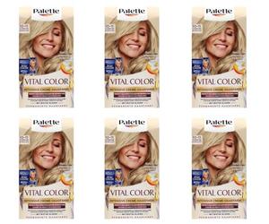 6 x Poly Palette Vital Colour Intensive Cream Hair Colour 10-11 Silver Blonde Natural-Looking & Long-Lasting Colouration, Permanent Colouration Even with White Hair, 115 ml (Pack of 6)