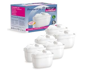 6 x ProWater Magnesium Universal Filter Jug Cartridges Compatible with All Leading Brands