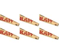 6 x RAW Organic King Size Pre-Rolled Cones (3 Cones/Pack) - Total 18 Natural Unrefined Vegan-Friendly Cones - No Chlorine, Non-GMO, Chemical-Free - Made in Ireland for Smooth Rolling