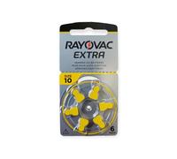 6 x RAYOVAC Extra Advanced with Active Core Technology 10 - the latest generation of hearing aid batteries