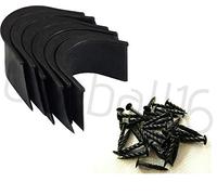 6 x REPLACEMENT UNIVERSAL POOL TABLES RUBBER POCKETS/LINERS & 30 TACKS/NAILS Black