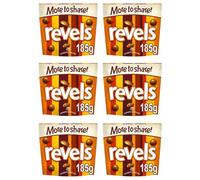 6 x Revels Milk Chocolate Treat Bag 185g Treal Share Gift for Women Man & KIds By Experts Supplies