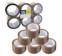 6 X Rolls Brown Packing Tape - Multi Purpose Pack Stationary 48Mm X 132M | Parcel Packaging Sellotape, Suitable For Home, Office, & Work, Diy | Pack Of 6