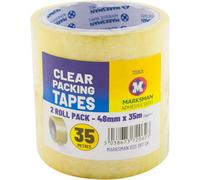 6 X Rolls Clear Packing Tape Stationary 48mm X 35M Parcel Sellotape Office New