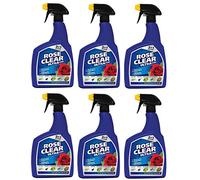 6 x Rose Clear Ultra Gun Trigger 3 In 1 Rose Bug Killer fugus Control - 1 Litre