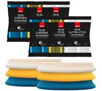 6 X RUPES DA 80x100mm Bigfoot Compound Foam Polish Pad 2 x Coarse Fine UltraFine