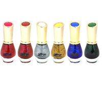 6 x Saffron Glitters Galore Nail Polish - Tray 11