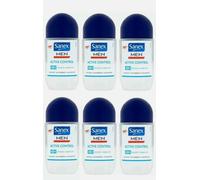 6 x Sanex Mens Roll On Deodorant Active Control Antiperspirant 48 Hour 50ml