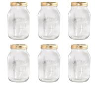 6 x Scew Top Glass Kilner Preserve Jars - 0.5Litre