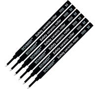 6 X Schmidt 888 Rollerball Refill - Medium - Black Ink - (Made In Germany)
