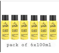 6 x Schwarzkopf Got2b Glued Blasting Freeze Spray 100ml TRAVEL Size