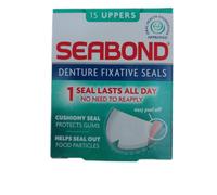 6 X Seabond Denture Fixative Seals, Soft Adhesive Cushion,LastAll Day, 15 Uppers