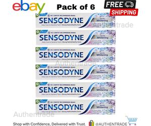 6 X Sensodyne Daily Care Gentle Whitening Sensitive Toothpaste 75ml -Total 450ml