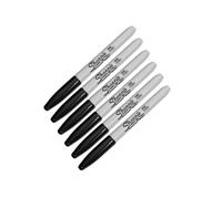 6 x Sharpie Permanent Marker Fine Point Black - NEW
