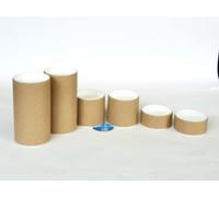 6 x ShieldUp Strong Cardboard Container Tubes | 50mm Diameter | 3 Different Sizes: 2 x 100mm high | 2 x 50mm high | 2 x 25mm high, Brown