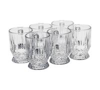 (6 x Short 165ml) Set of 6 Handled Glass Mugs Tea Coffee Cappuccino Hot Drinks Gift Box